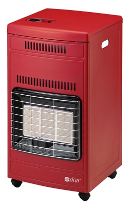 STUFA A GAS COLORE ROSSO