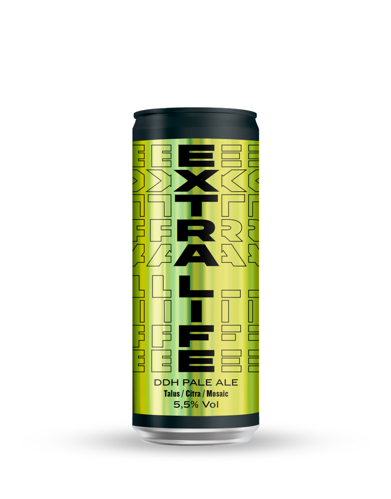 JUNGLE JUICE BREWING - Extra Life (DDH Pale a) 5,5%. Malti tedeschi e un corposo mix di luppoli americani (Talus, Citra, Mosaic) per la nuova DDH Pale Ale certificata tra le produzioni come prima birra anche Gluten Free